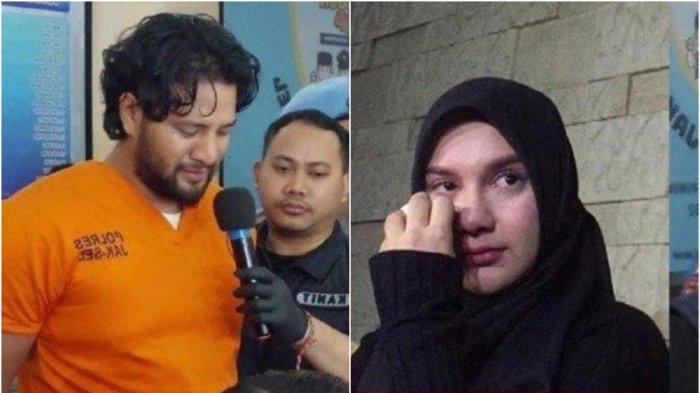 (Kiri ke kanan) Ilustrasi Irish Bella yang meneteskan air mata saat menggelar jumpa pers tentang meninggalnya dua bayi kembar buah hati mereka di Cinere, Depok, Kamis (10/10/2019). Ammar Zoni yang terlihat tak menundukkan wajah dan menangis saat dirilis karena kasus narkotika di Polres Metro Jakarta Selatan, Jumat (10/3/2023).