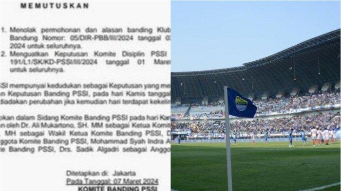 Banding Persib Bandung atas putusan Komite Disiplin (Komdis) PSSI tak mendapat tanggapan positif dari Komite Banding PSSI.
