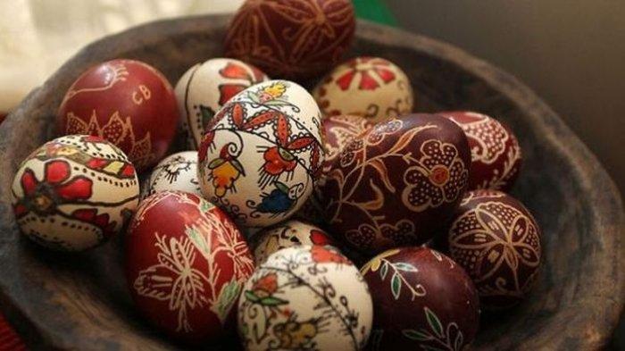 Desain unik telur paskah dari Bulgaria.