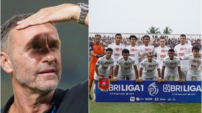Foto pelatih Persija Jakarta Thomas Doll dan pemain Persija Jakarta di Liga 1.