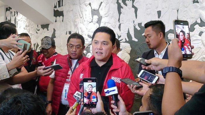 Ketua Umum PSSI, Erick Thohir, di Stadion Madya, Senayan, Jakarta, Jumat (22/3/2024).