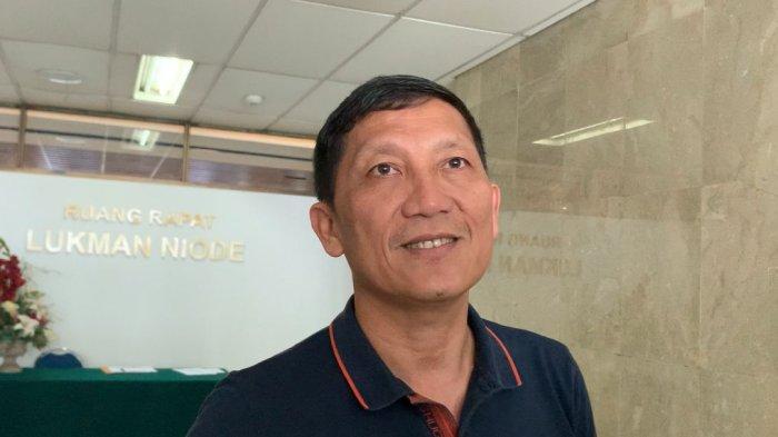 Direktur Utama PT LIB, Ferry Paulus saat ditemui di kantor Komite Olahraga Nasional Indonesia (KONI) Pusat, Jakarta, Kamis (8/12/2022).