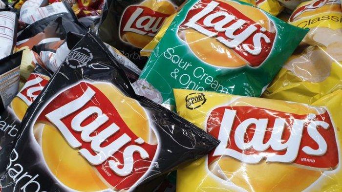 Ilustrasi keripik kentang lays