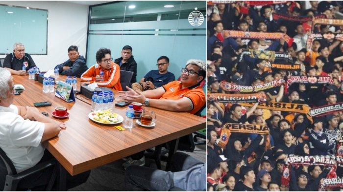 Petinggi The Jakmania menggeruduk dan mendatangi kantor Persija Jakarta di Rasuna Office Park, Jakarta Selatan, pada Rabu (6/9/2023) malam.