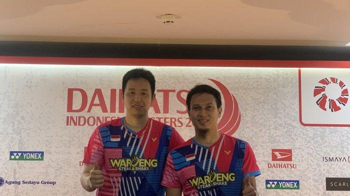 Hendra Setiwan/Mohammad Ahsan saat konferensi pers