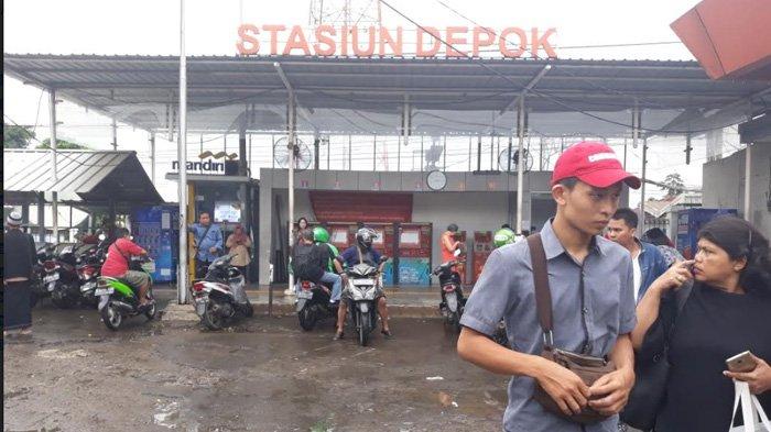 Kondisi di Stasiun Depok Lama, Kamis (21/2/2019)