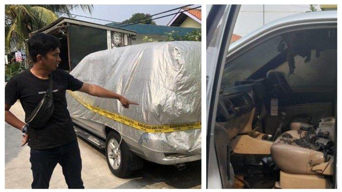 Kolase Foto kondisi mobil yang dibakar orang tak dikenal (OTK) di Jalan Pratama 2 Dalam, Kelurahan Pejuang, Kecamatan Medan Satria, Kota Bekasi.