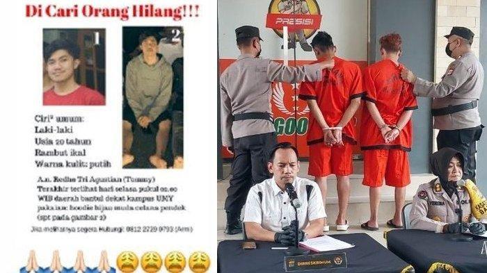 Jajaran kepolisian dari Polda DIY akhirnya mengungkap identitas korban mutilasi yang bagian tubuhnya ditemukan di area Jembatan Kelor, Bangunkerto, Kapanewon Turi, Kabupaten Sleman, Yogyakarat, Jumat (14/7/2023).
