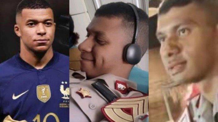 Viral seorang pria berseragam polisi mirip dengan pemain sepak bola Prancis, Kylian Mbappe.