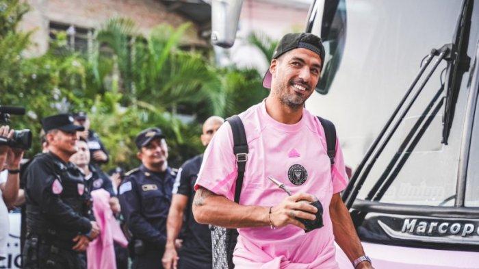 Luis Suarez sebagai starter saat melakoni uji coba melawan El Salvador, Sabtu (20/1/2024) di Estadio Cuscatlan.