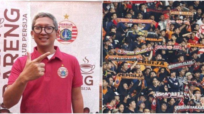 Presiden Persija Jakarta Mohamad Prapanca dan foto The Jakmania.