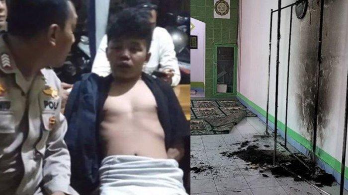 Rhahul Khana (22) babak belur dan nyaris dibakar warga usai tertangkap melakukan pembakaran Musala Al-Jamiyah dan pencurian kotak amal di Jalan Hanjuang, Manggarai Selatan, Kecamatan Tebet, Jakarta Selatan, Rabu (23/8/2023).