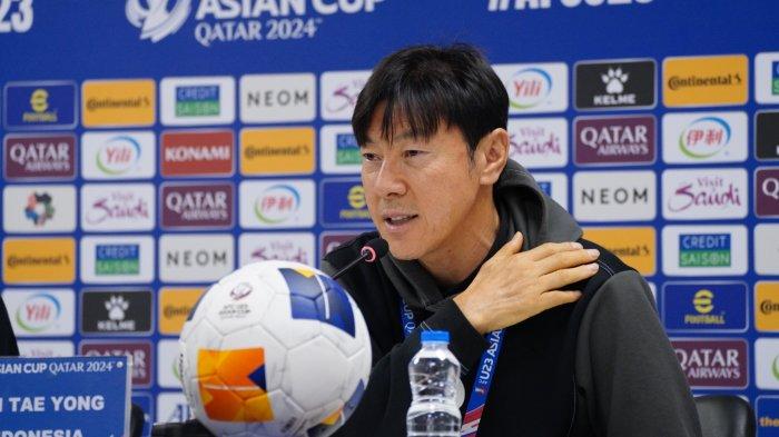 Pelatih Timnas Indonesia U-23, Shin Tae-yong, dalam konferensi pers sebelum pertandingan kontra Uzbekistan