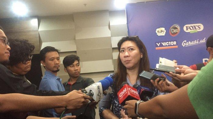 Kabidbinpres PBSI Susy Susanti saat diwawancarai di kawasan Kelapa Gading, Jakarta Utara, Senin (17/12/2018).