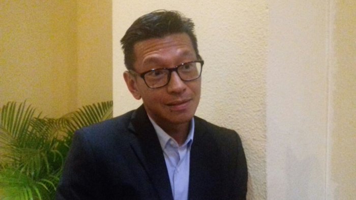 Direktur PT Persib Bandung Bermartabat (PT PBB), Teddy Tjahjono saat ditemui disela-sela acara Rapat Umum Pemegang Saham (RUPS) PT LIB di Hotel Sultan, Jakarta, Kamis (8/3/2018).