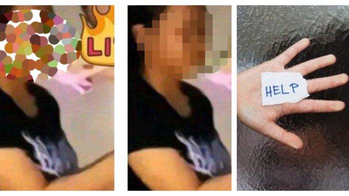 Kolase Foto terduga mama muda pelaku pencabulan anak kandung dan ilustrasi pencabulan anak.