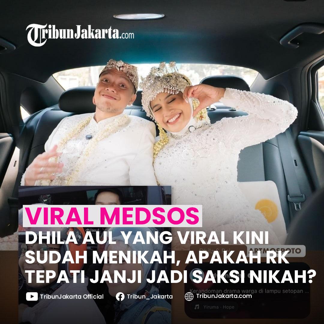 Dhila Aul yang viral disapa oleh Ridwan Kamil saat sedang bersama kekasihnya kini sudah menikah. Kabar pernikahannya dengan sang kekasih, Rei pun sudah dibagikan dalam postingan instagram tiga hari yang lalu.