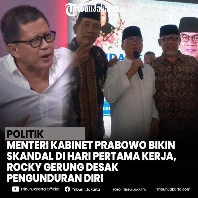 Di hari pertama kerja sebagai menteri, Yandri Susanto langsung bikin skandal. Rocky Gerung sampai gerah.