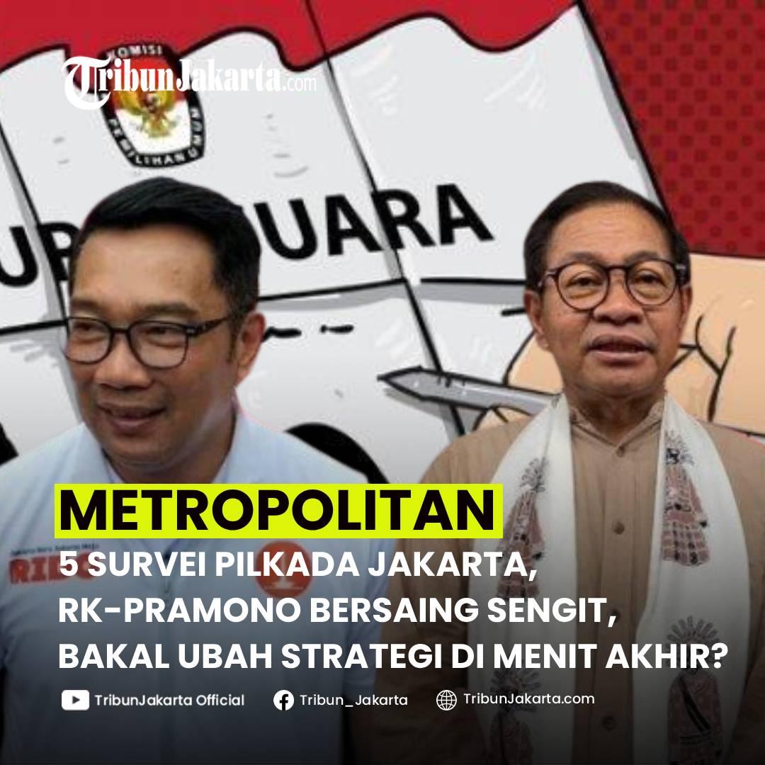 KLIK SELENGKAPNYA: Dua Pekan Jelang Hari Pencoblosan Pilkada Jakarta 2024, Elektabilitas Dua Calon Gubernur Kejar-kejaran. RK dan Pramono Ubah Ttrategi?