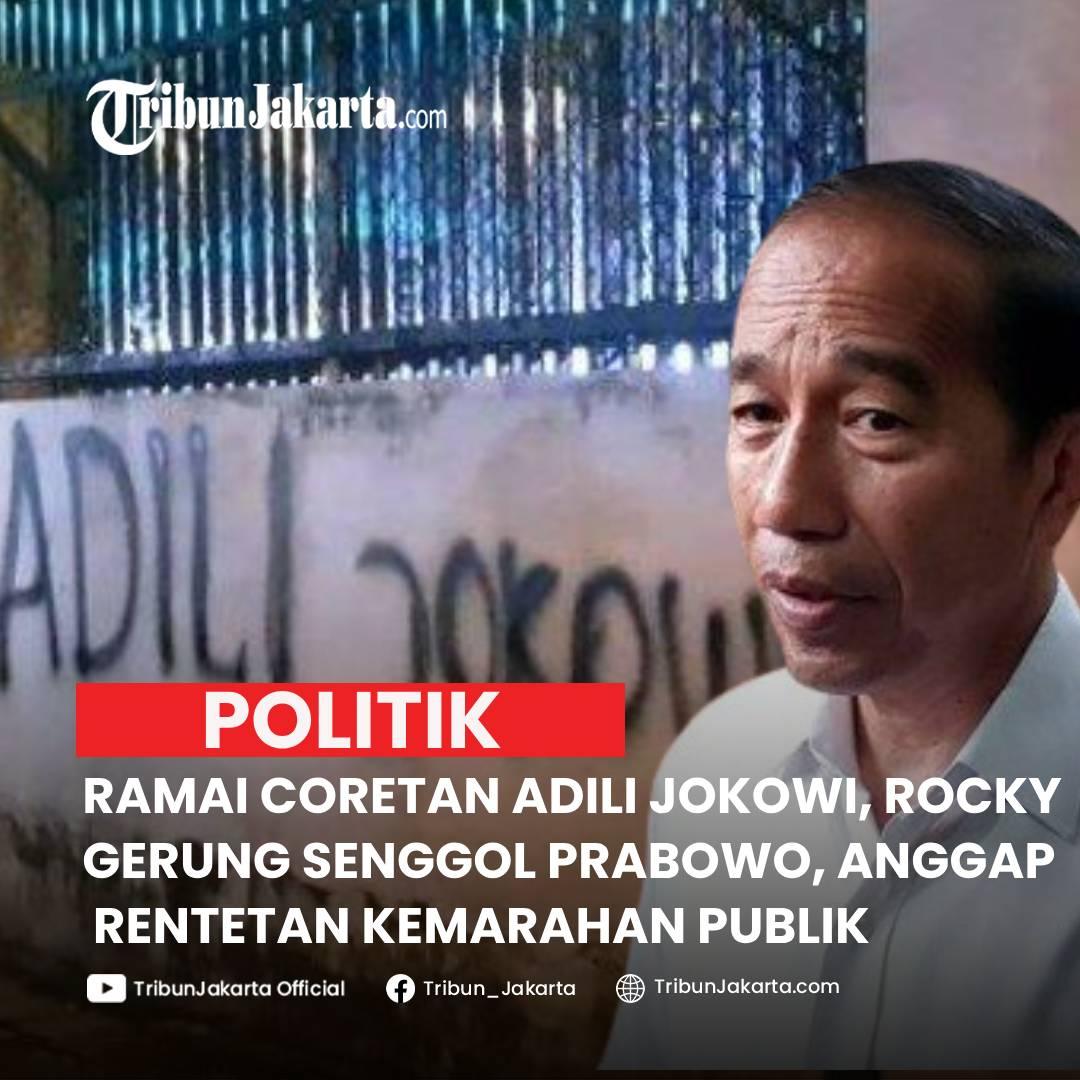 KLIK SELENGKAPNYA: Rocky Gerung Menyoroti Ramainya Vandalisme Adili Jokowi di Sejumlah Kota. Ia Menganggap Rentetan kemarahan publik. Ia senggol Prabowo.
