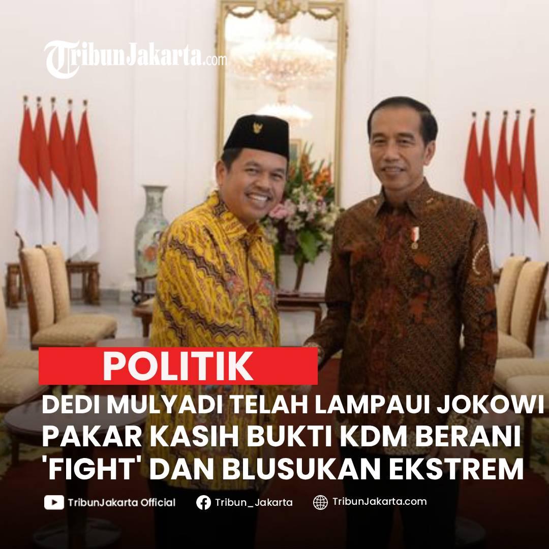 KLIK SELENGKAPNYA:Gubernur Jawa Barat Dedi Mulyadi Dianggap Telah Melampaui Presiden ke-7 RI Joko Widodo. Buktinya Dedi Mulyadi berani 'fight' dan blusukan ekstrem. Ini analisa pakar komunikasi Muhammad E Fuady.
