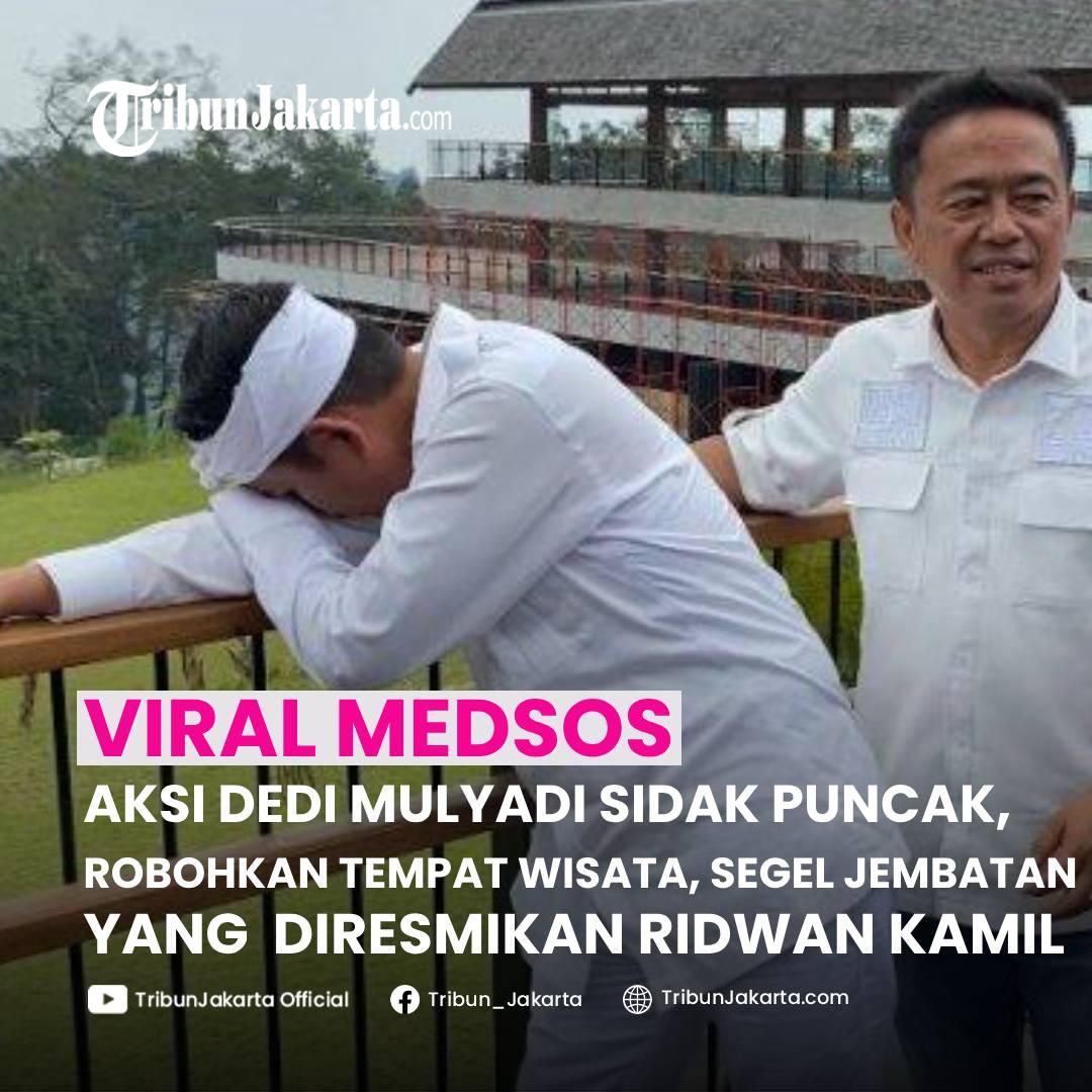 KLIK SELENGKAPNYA: Aksi Gubernur Jabar Dedi Mulyadi di Puncak Bogor Menjadi Sorotan. Segel Jembatan yang Diresmikan Ridwan Kamil dan Pesan buat Warga Jakarta.