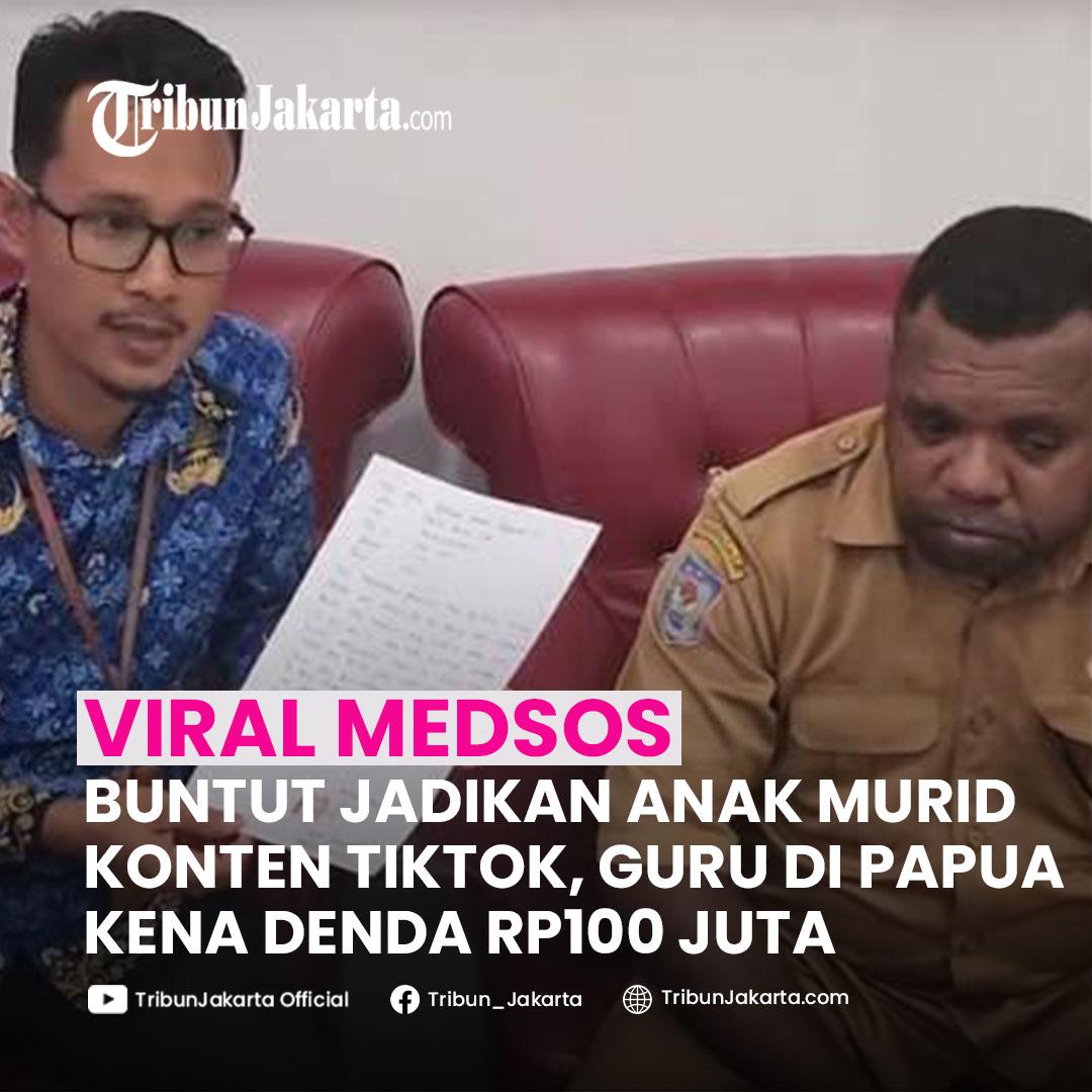 Guru berinisial SA di Sorong, Papua tengah viral karena kena denda Rp 100 juta buntut dari unggahannya di Tiktok. Orangtua siswi tersebut merasa tak terima jika sang anak divideokan dan kini SA pontang-panting mencari uang dengan jumlah tersebut.