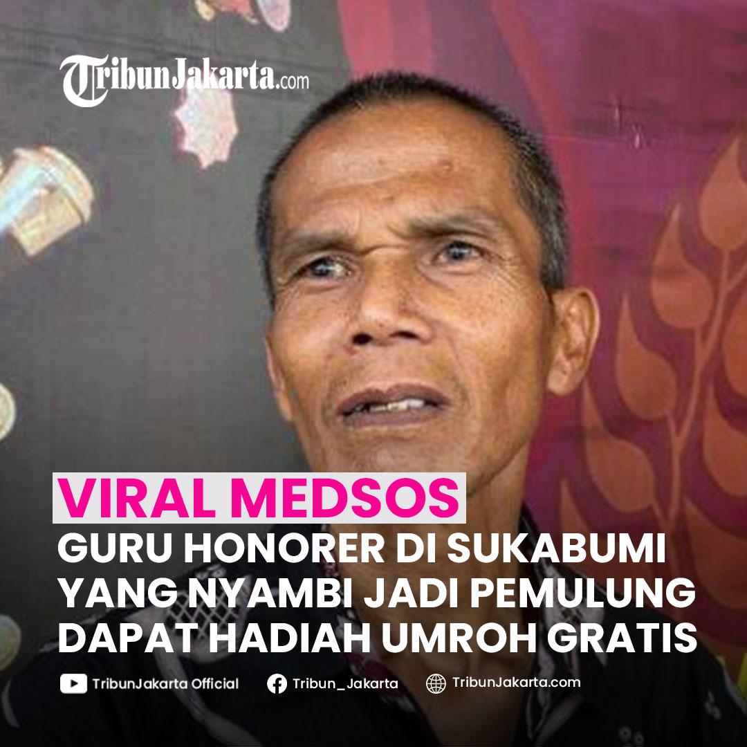 KLIK SELENGKAPNYA: Alvi Noviardi (56), guru honorer di Sukabumi yang menyambi jadi pemulung usai mengajar kini tengah bahagia. Pasalnya, guru honorer yang sudah mengabdi selama 38 tahun ini akhirnya mendapatkan modal usaha hingga berangkat umrah gratis yang dihadiahi oleh Kapolres Cimahi, AKBP Tri Suhartanto.
