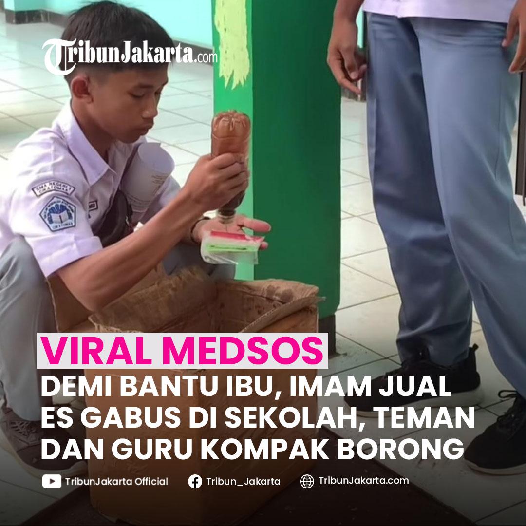 Imam, siswa di SMAN 1 Cikatomas, Tasikmalaya, Jawa Barat berjualan es gabus demi membantu orangtuanya. Bocah lelaki ini tak malu membawa makanan jadul yang dibuat dari olahan tepung sagu dan santan itu ke sekolah.
