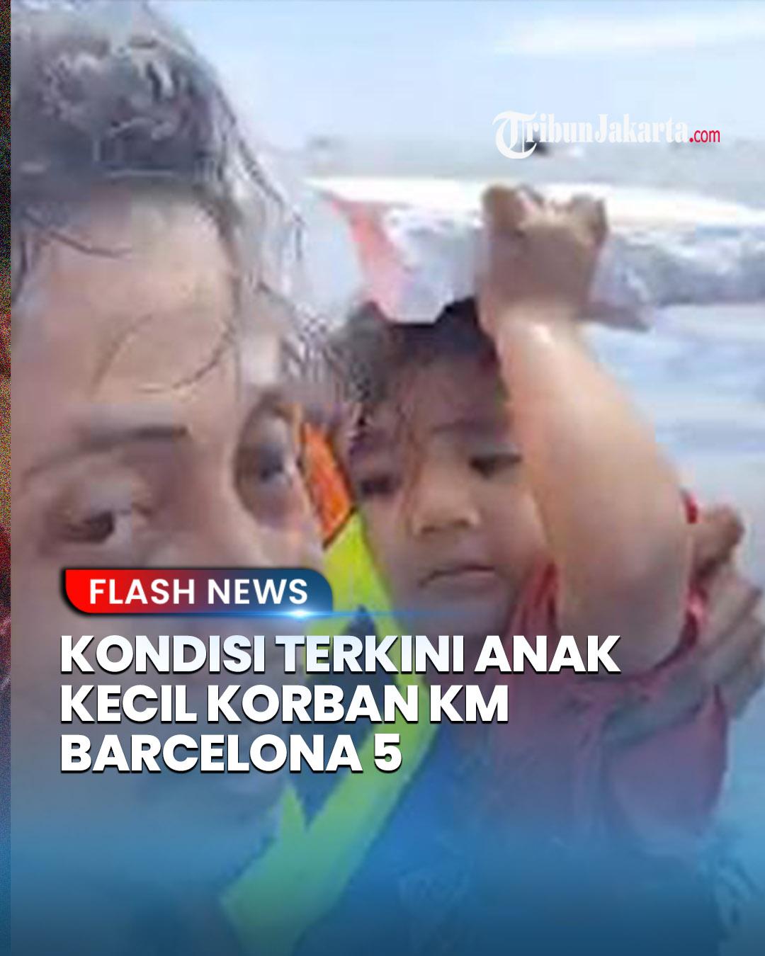Seorang anak kecil berkaos merah berhasil diselamatkan oleh seorang penumpang kapal bernama Mamay. Padahal anak tersebut sudah terombang-ambing perairan Pulau Talise, Minahasa, Sulut saat KM Barcelona 5 terbakar. Begini kondisinya sekarang.