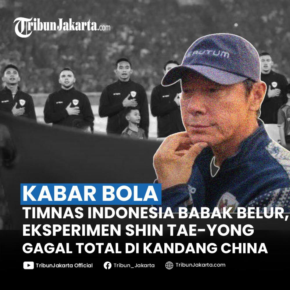 Eksperimen yang dilakukan pelatih Shin Tae-yong di laga China vs Timnas Indonesia terbukti gagal total, hasil akhir membuktikannya.
