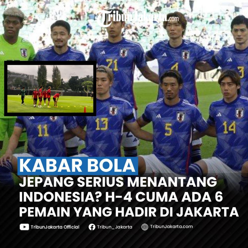 Timnas Jepang sudah tiba di Indonesia, tapi ada hal janggal hanya enam pemain yang tiba di Jakarta. Skuad Samurai Biru berlatih dengan enam pemain saja pada H-4 pertandingan.