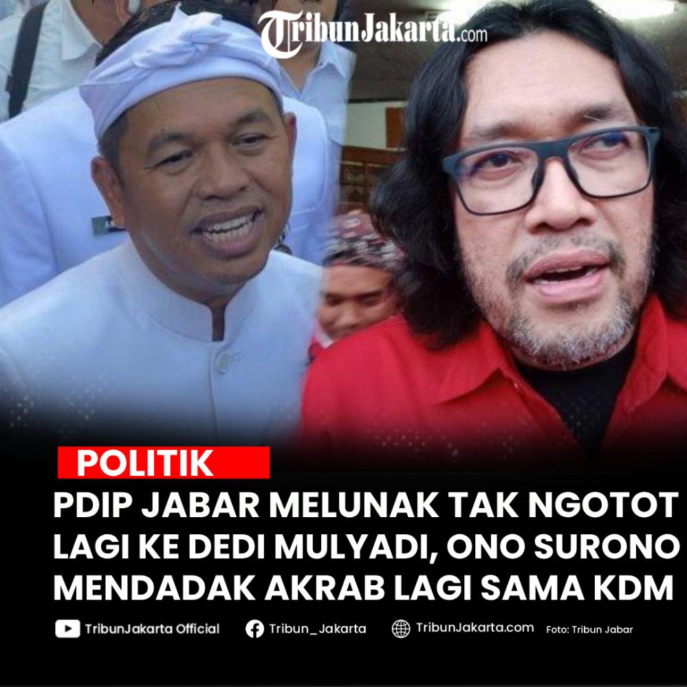 Ketidakharmonisan Dedi Mulyadi dengan PDIP Jawa Barat mencair, kini sosok Ono Surono yang sempat galak dan garang mendadak jadi baik & akrab dengan KDM. Sikap dan sifatnya mendadak berubah saat KDM hadir ke DPRD.