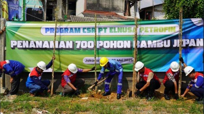 TANAM POHON - Dalam 3 tahun terakhir, PT Elnusa Petrofin (EPN), anak usaha PT Elnusa Tbk (ELSA), telah melaksanakan Program CSR Hutan Petrofin berupa penanaman 9.292 pohon. Sebagai upaya Net Zero Emission tahun 2060 dan pelestarian lingkungan
