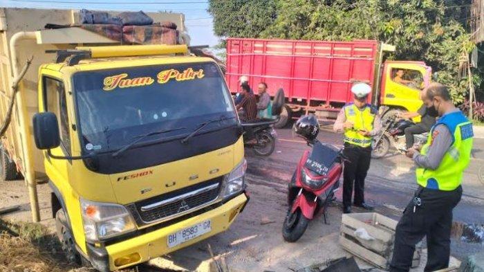 Kecelakaan di Desa Simpang Sungai Duren Kecamatan Jaluko Kabupaten Muaro Jambi, Senin (3/7/2023).
