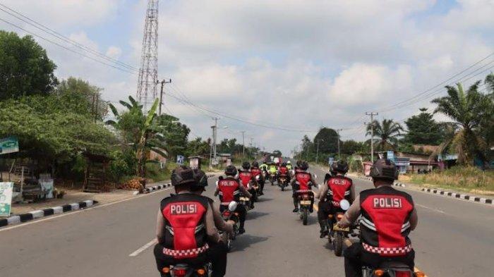 Polres Tebo laksanakan patroli skala besar dalam rangka mendukung kelancaran pelaksanaan Operasi Mantap Brata 2023-2024.