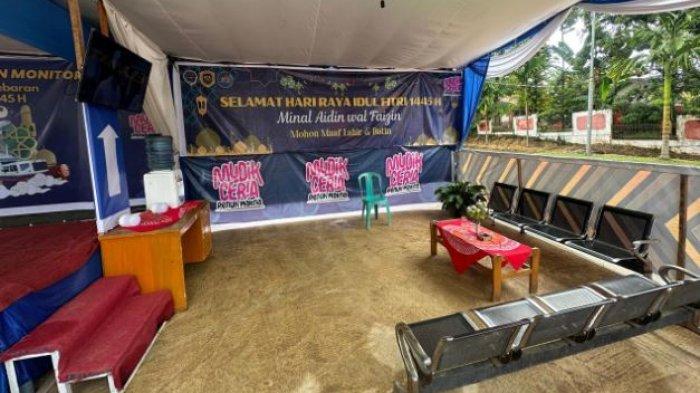 Jembatan timbang di Muara Tembesi, Batanghari, Jambi, diubah menjadi rest area selama arus mudik dan arus balik Lebaran 2024
