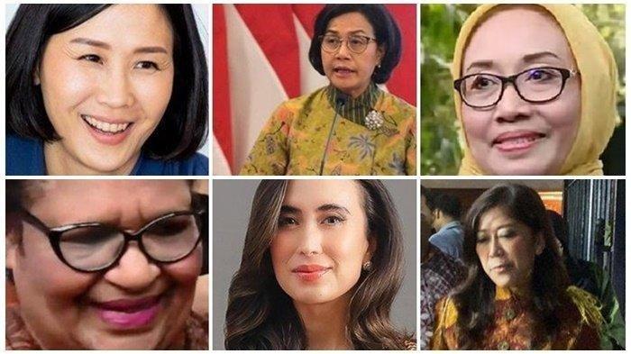 Dari kiri atas: Veronica Tan, Sri Mulyani, Arifah Choiri Fauzi, (dari kiri bawah) Ribka Haluk, Widiyanti Putri Wardhana, Meutya Hafid