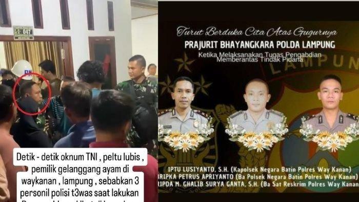 PELAKU PENEMBAKAN 3 POLISI - Tangkapan layar detik-detik menegangkan penangkapan diduga oknum TNI terduga penembak 3 polisi saat gerebek sabung ayam di Lampung, Selasa (18/03/2025).