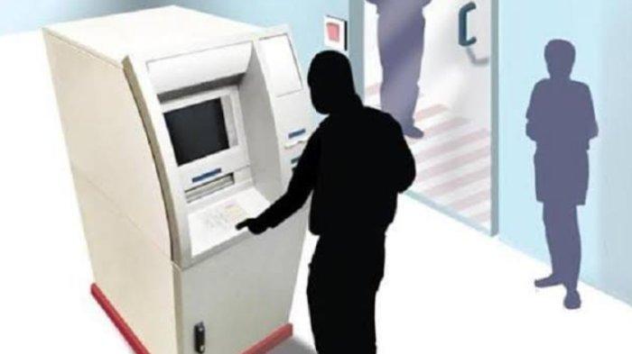 Ilustrasi kejahatan ganjal Mesin Anjungan Tunai Mandiri atau (ATM)