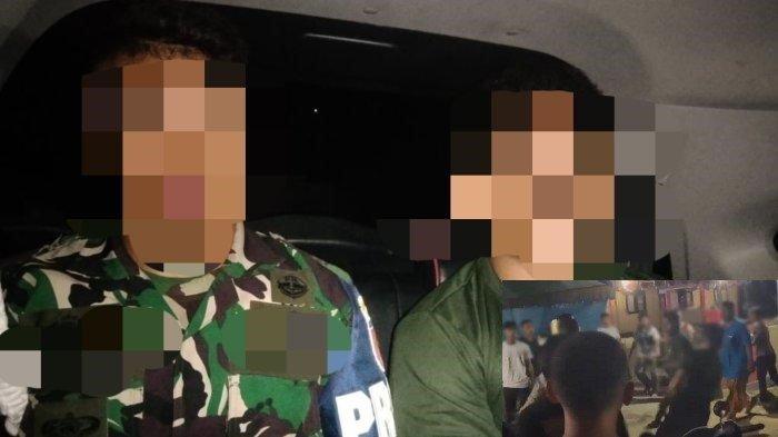 DUA OKNUM TNI : Dua oknum anggota TNI diamankan Polisi Militer usai diduga terlibat dalam insiden penyerangan dan penganiayaan tiga anggota Polri di Muna Barat, Sulawesi Tenggara, Senin (31/3/2025). Penganiayaan terjadi pada malam takbiran Hari Raya Idulfitri 1446 Hijriah, Minggu (30/3/2025) malam, juga dilakukan oleh 9 warga sipil. (Ist)
