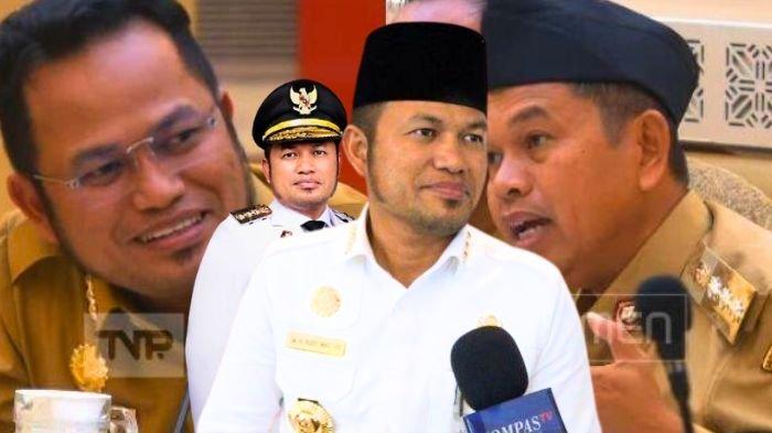 SEBUT GUBERNUR KONTEN - Gubernur Jawa Barat Dedi Mulyadi (kanan) menanggapi komentar dari Gubernur Kalimantan Timur (Kaltim) Rudy Masud (kiri) yang menyebut dirinya
