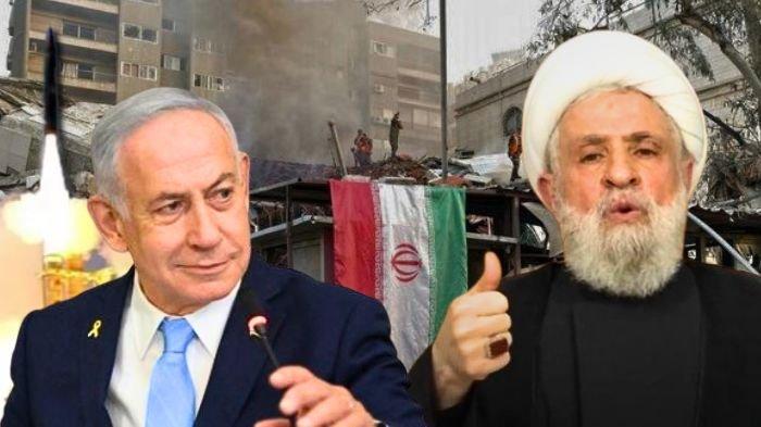 Pemimpin kelompok Hizbullah Lebanon (kanan) mengatakan semua tujuan Israel (PM Benjamin Netanyahu; kiri) dalam serangan terbarunya terhadap Iran gagal total, Kamis (26/6/2025).