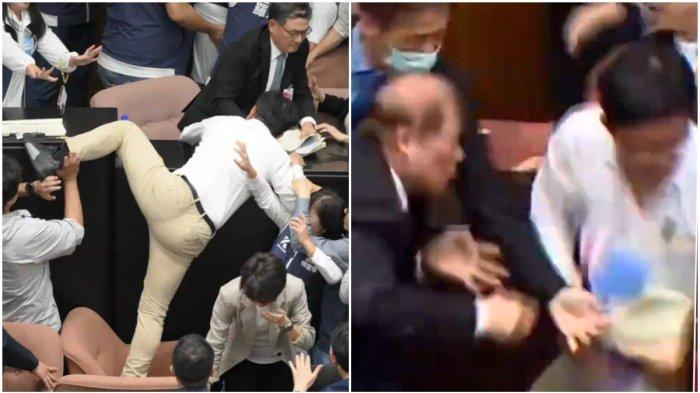Seorang anggota parlemen di Taiwan nekat bawa kabur Rancangan Undang-undang agar tak disahkan.