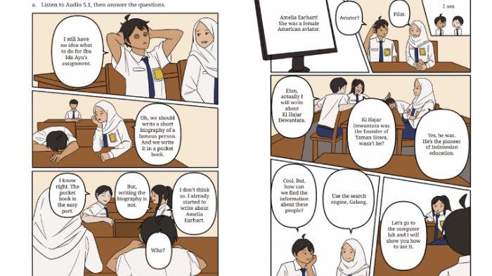 Comic strip 5.1 untuk kunci jawaban Bahasa Inggris SMP Kelas 9 Buku English For Nusantara Kurikulum Merdeka Halaman 272 poin a atau Worksheet 5.1 Section 2 Listening, Unit 1. Let's Check the facts! pada Chapter 5 Digital Life.