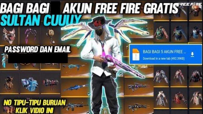 500+ Akun Paling Sultan Free Fire Diamond +99999 Langsung Login, Ada Akun FF dari FB dan Google