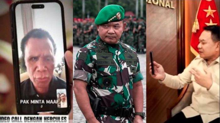 Ketua Umum GRIB Jaya tertunduk ketika di video call kepada Penasihat Khusus Presiden Urusan Pertahanan Nasional Jenderal (Purn) TNI Dudung Abdurachman.