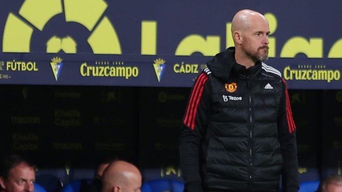 Erik Ten Hag di Laga persahabatan Manchester United vs Cadiz pada Kamis (8/12/2022) dini hari WIB.