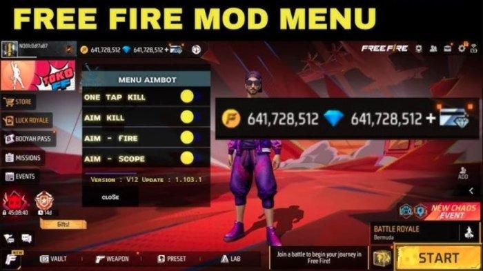 Download Free Fire MOD 2025 Diamond Unlimited, Senjata Tanpa Recoil dan Semua Skin Gratis