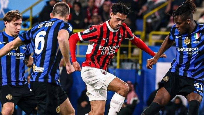 Pertandingan Inter Milan vs AC Milan di final Supercoppa Italiana pada Selasa (7/1/2025) dini hari.